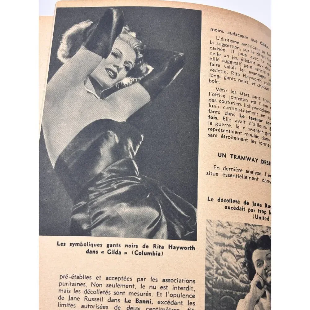 Enquetes Cinema et Sexualite Vintage French Magazine 1950s Martine Carol Pin Up